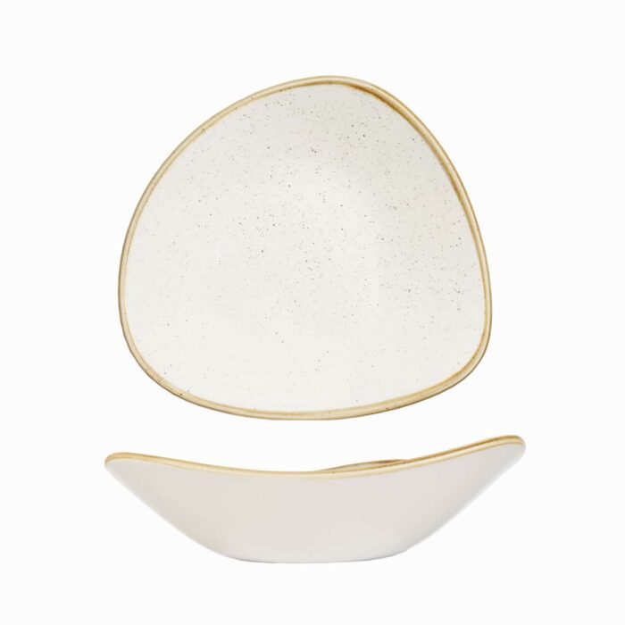 Churchill STONECAST Piatto fondo triangolare - white