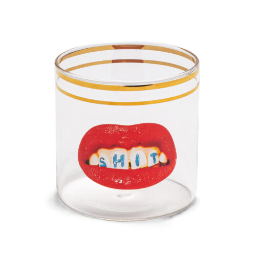 Seletti TOILETPAPER SHIT bicchiere in vetro - trasparente/multicolore