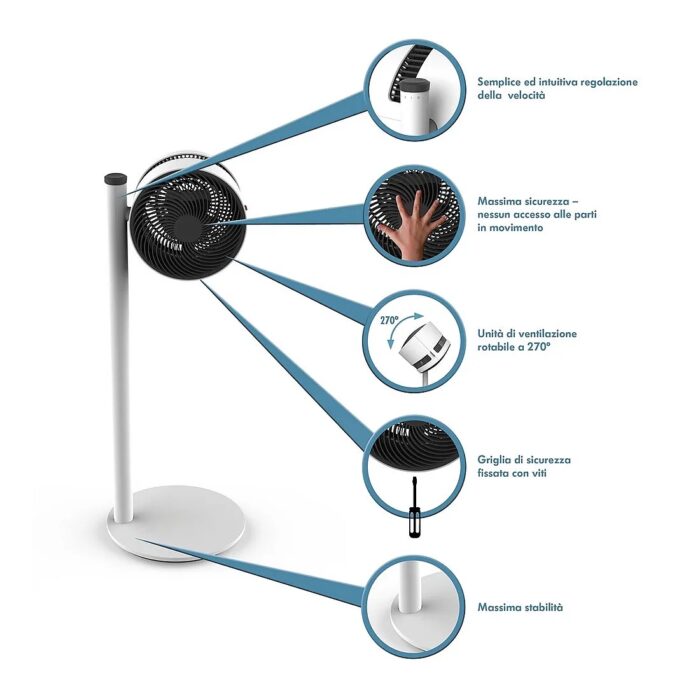 Boneco AIR SHOWER F230 ad altezza regolabile