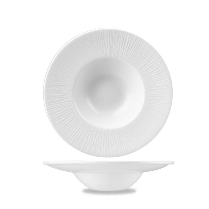 Churchill BAMBOO Piatto fondo ala larga 24cm - white