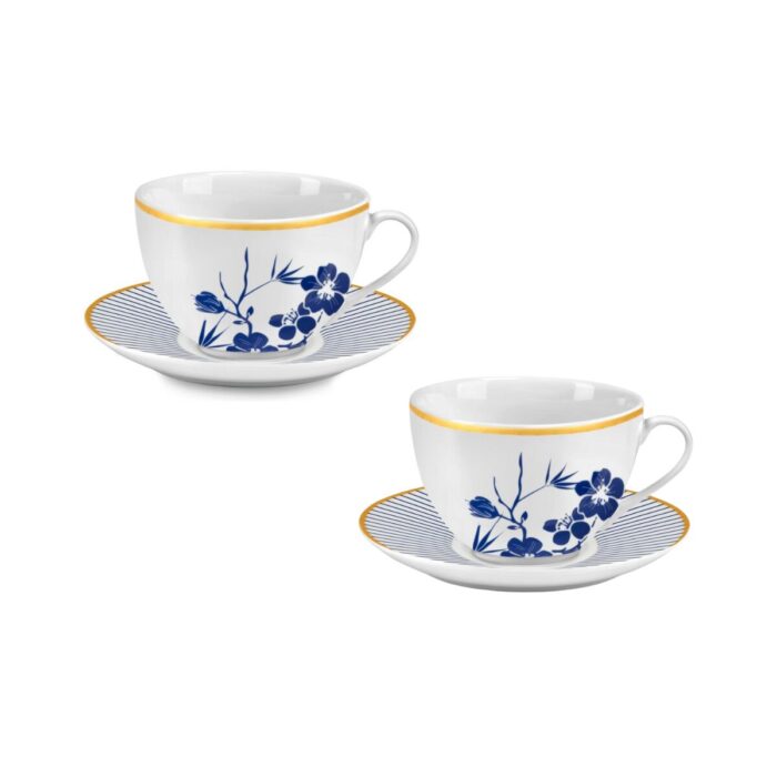 Fade BALI Set 2 tazze colazione con piatto