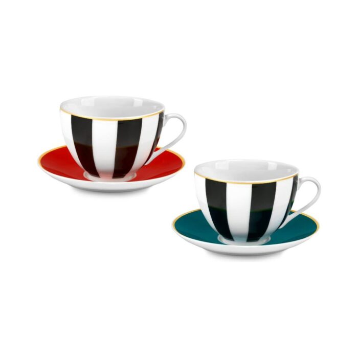 Fade ROYAL Set 2 tazze colazione con piatto