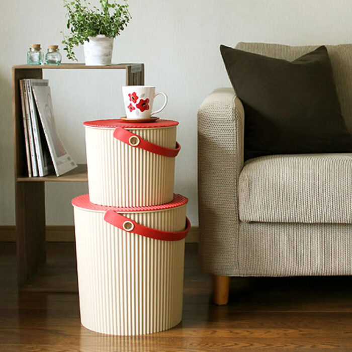 Hachiman OMNIOUTIL Contenitore con coperchio cappuccino (coperchio rosso)