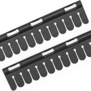 Brabantia Set 3 grucce soft touch rivestite in tessuto, anti-scivolo - black / white