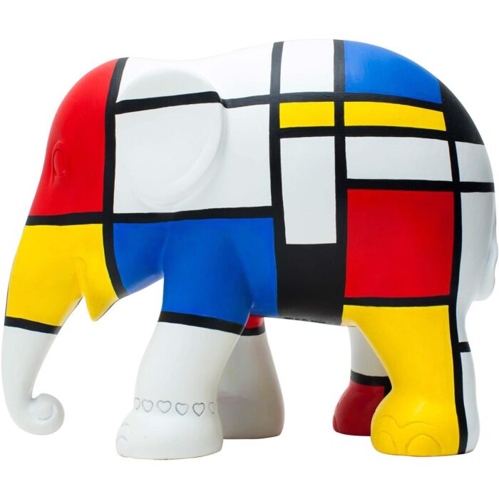 Elephant Parade elefantino Hommage to Mondriaan