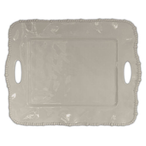 Baci Milano JOKE Vassoio rrettangolare cmelamina on manici tortora