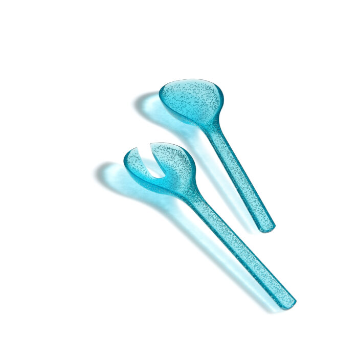 Memento SYNTH Coppia posate insalata - turchese