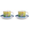Egan LE CASETTE Set 2 tazze colazione con piatto 340ml - blu