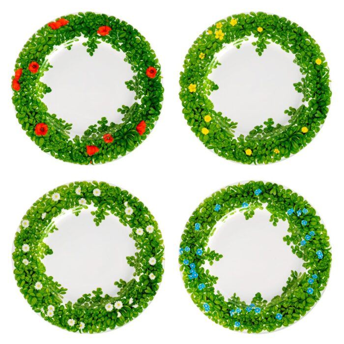 Taitù PRATI ITALIANI Piatto piano - set 4 pezzi assortiti