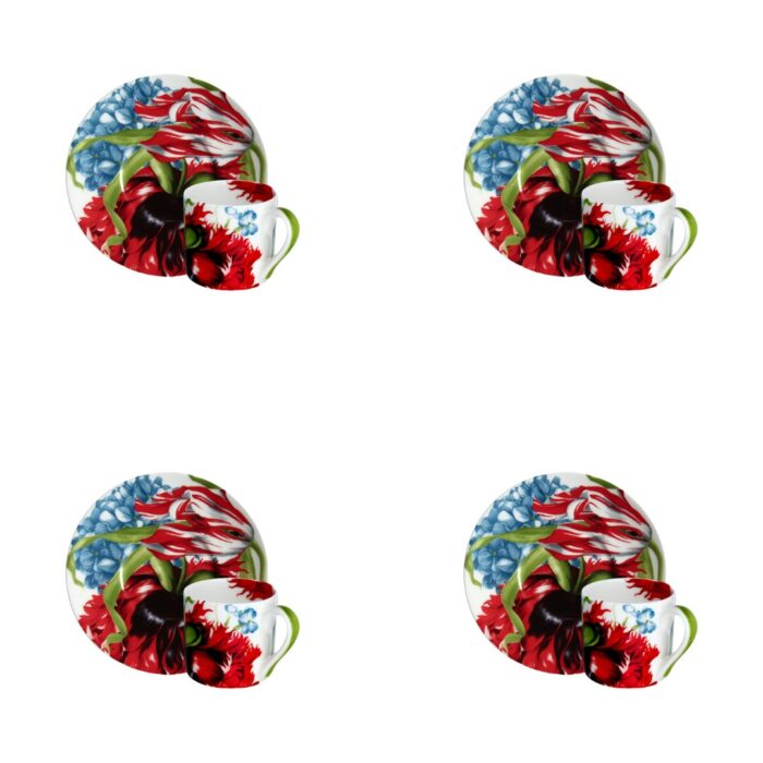 Taitù EMOTION Tazza espresso con piattino set 4 pezzi