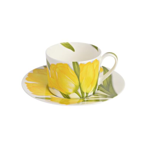 Taitù FREEDOM Tazza tè/cappuccino con piattino - giallo