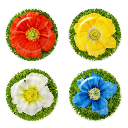 Taitù PRATI ITALIANI Piatto frutta/dessert - set 4 pezzi assortiti