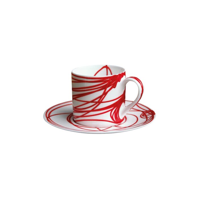 Taitù FIL ROUGE NODI Tazza espresso con piattino