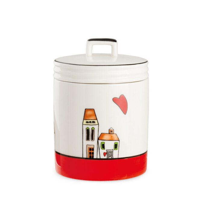 Egan LE CASETTE Barattolo 9xh12cm  - rosso