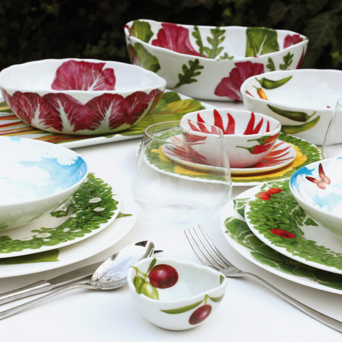 Taitù PRATI ITALIANI Piatto fondo - set 4 pezzi assortiti