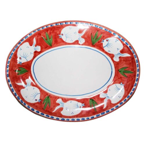 Poseidone-ovale-arancio.jpg Arcucci POSEIDONE Vassoio ovale 43cm - arancio