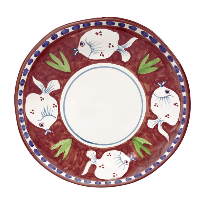 Arcucci POSEIDONE Piatto piano 29 cm - bordeaux