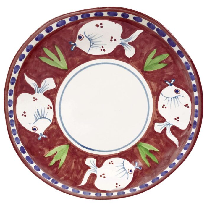 Arcucci POSEIDONE Vassoio tondo 38 cm - bordeaux