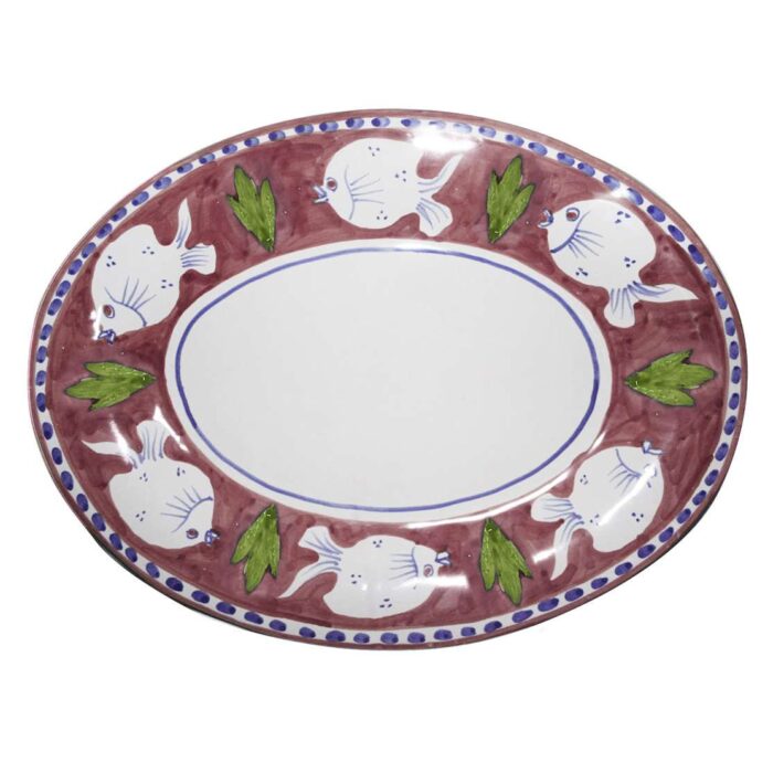 TPPOS100-20_43.jpg Arcucci POSEIDONE Vassoio ovale 43cm - bordeaux