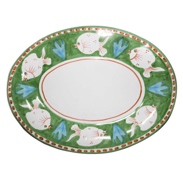 Arcucci POSEIDONE Vassoio ovale 43cm - verde