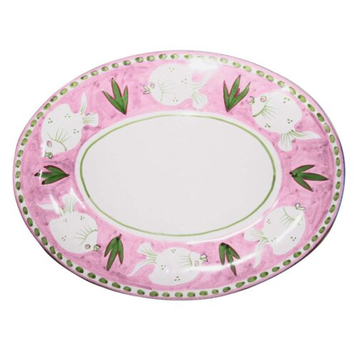 TPPOS349-20_43.jpg Arcucci POSEIDONE Vassoio ovale 43cm - rosa