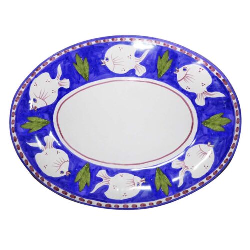 Vassoio-ovale-blu.jpg Arcucci POSEIDONE Vassoio ovale 43 cm - blu