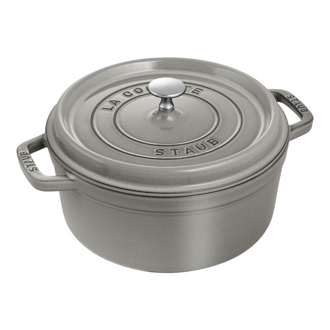 Staub Cocotte tonda in ghisa vetrificata - grigio