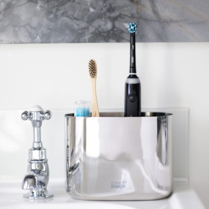 Joseph Joseph EASYSTORE LUXE Portaspazzolini grande - acciaio inox finitura lucida