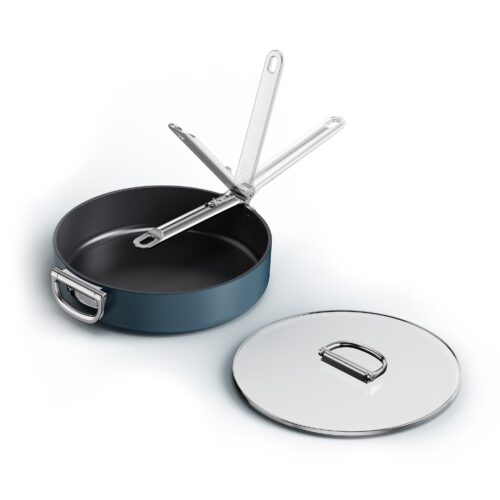 Joseph Joseph SPACE Padella ø28cm con maniglia + coperchio - blu