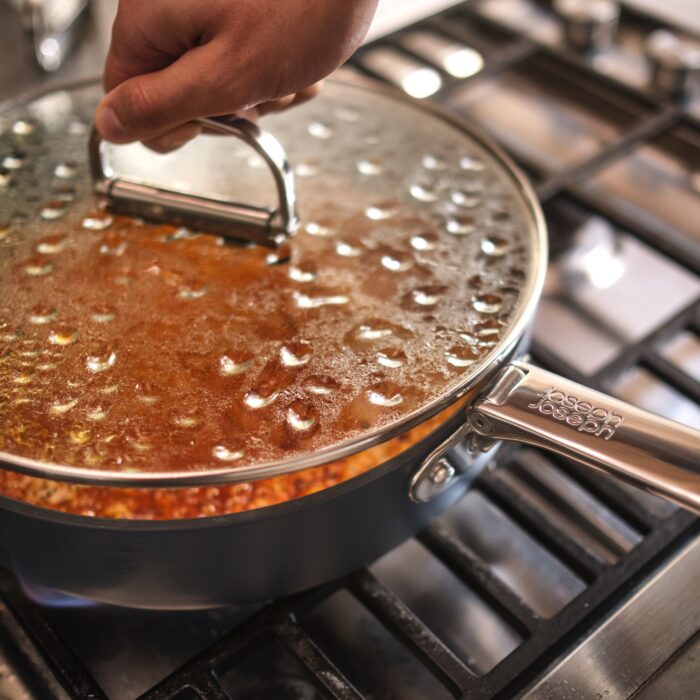 Joseph Joseph SPACE Padella ø28cm con maniglia + coperchio - blu