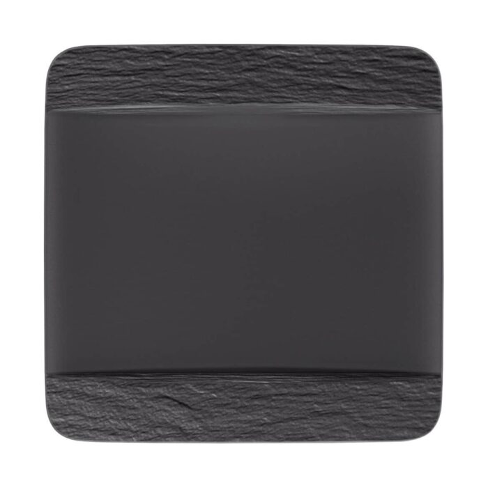 Villeroy & Boch MANUFACTURE ROCK Piatto piano quadrato 28cm - nero