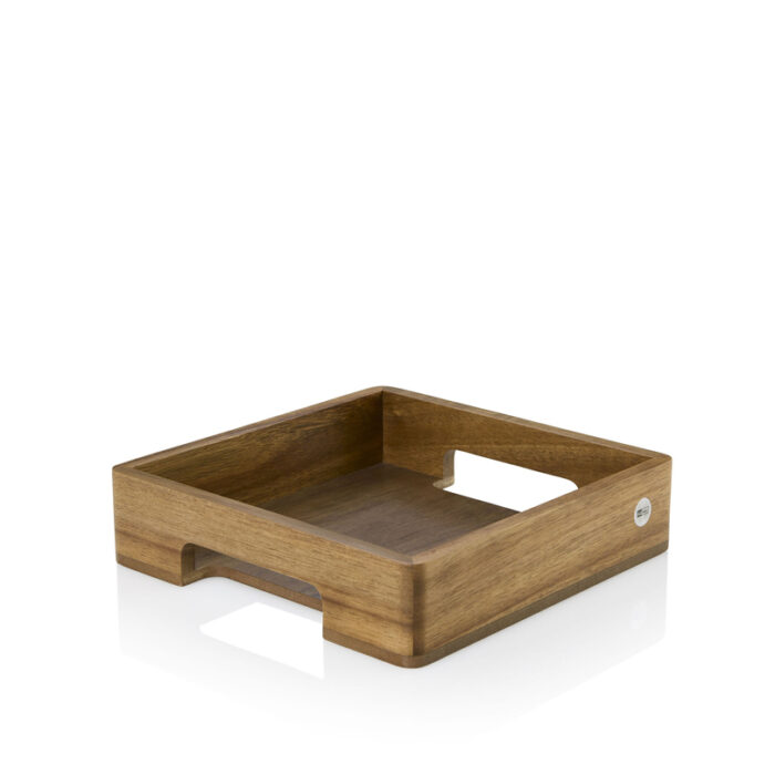 AdHoc SERVE Vassoio square acacia/noce 25x25x6cm - marrone