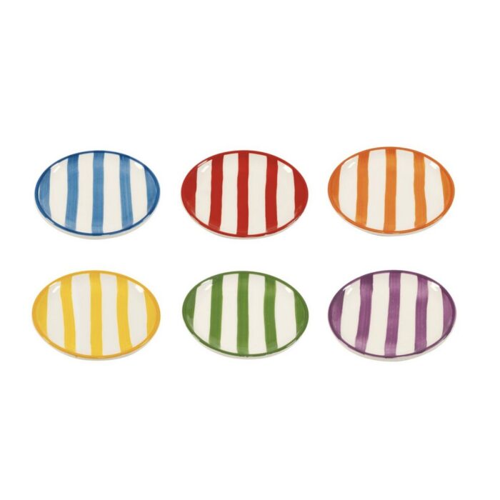 Zafferano Tableware Lido Righe Piattino Ø13 Colori Assortiti 6 Pz