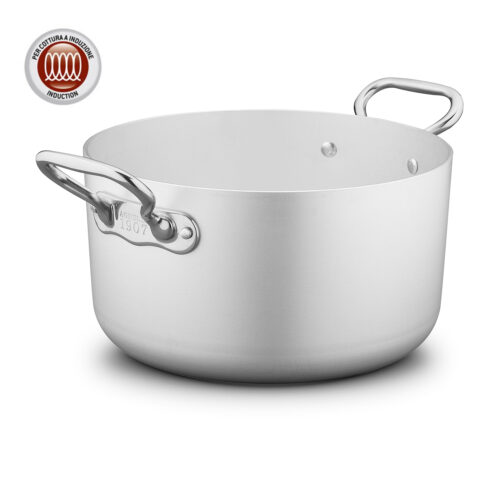 Agnelli 1907 Alluminio induzione Casseruola alta 2 manici