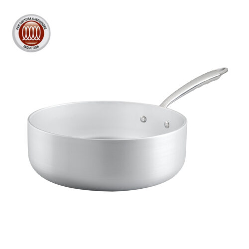Agnelli 1907 Alluminio induzione Casseruola bassa manico lungo