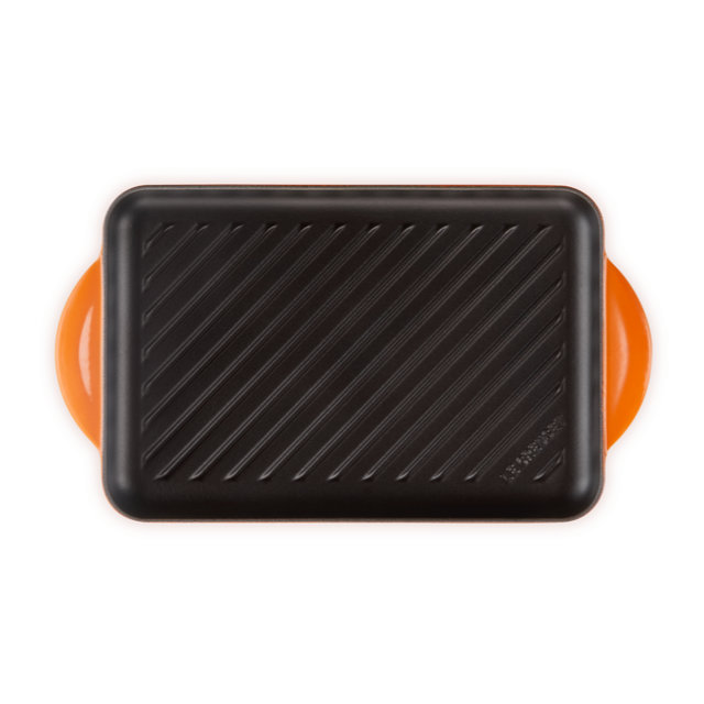 Le Creuset Grill rettangolare Tradition 32x22cm - arancio
