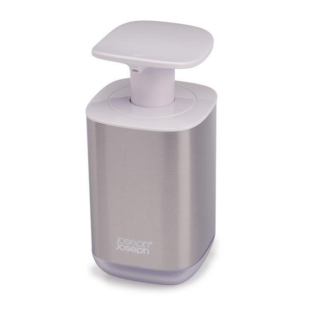 Joseph Joseph EASYSTORE Dispenser di sapone - acciaio satinato/bianco