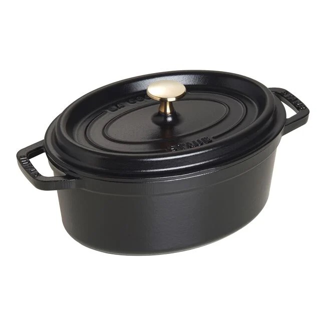 Staub Cocotte ovale in ghisa vetrificata - nero