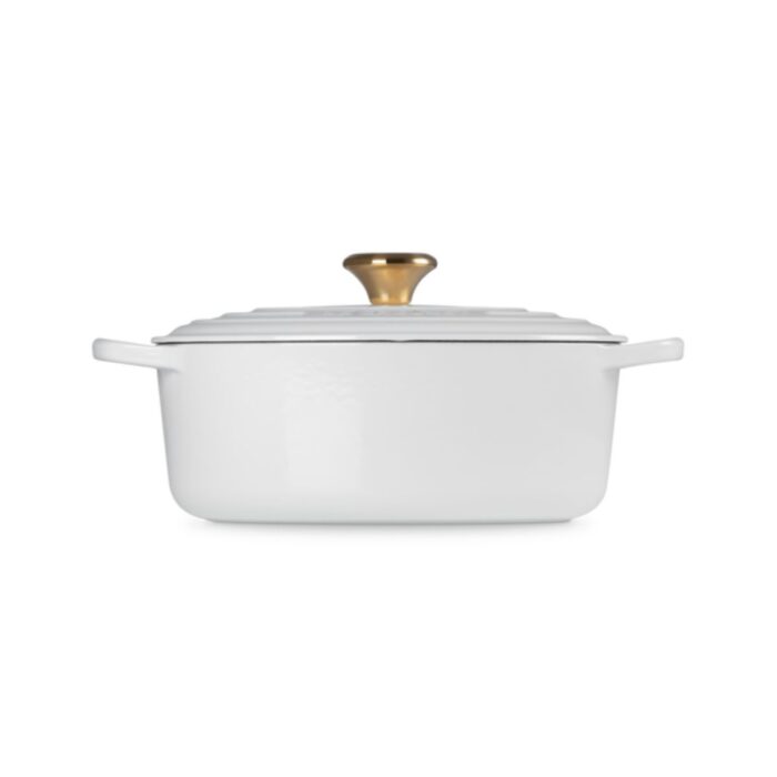 Le Creuset Cocotte Ovale EVO - bianco pom oro