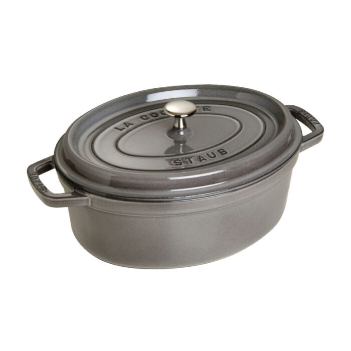 Staub Cocotte ovale in ghisa vetrificata - grigio