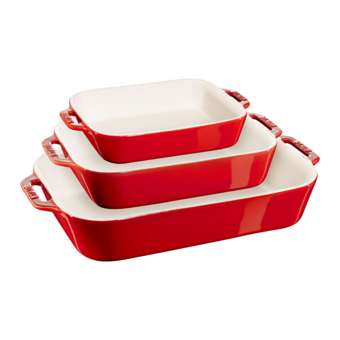 Staub Set 3 pirofile in ceramica - rosso rosso