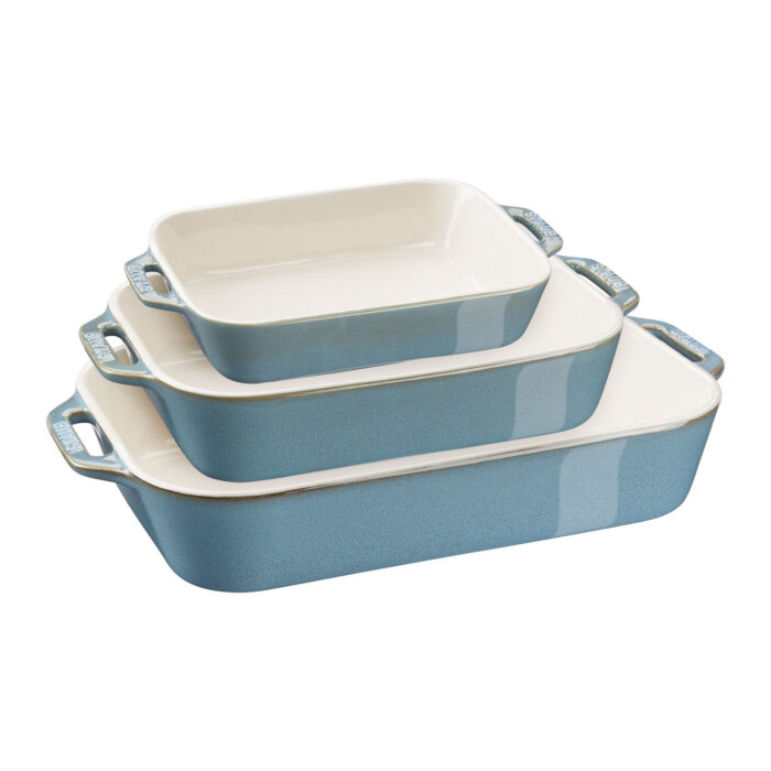 Staub Set 3 pirofile in ceramica - azzurro azzurro