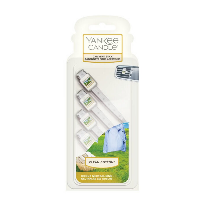 Yankee Candle CLEAN COTTON Car vent stick - bianca