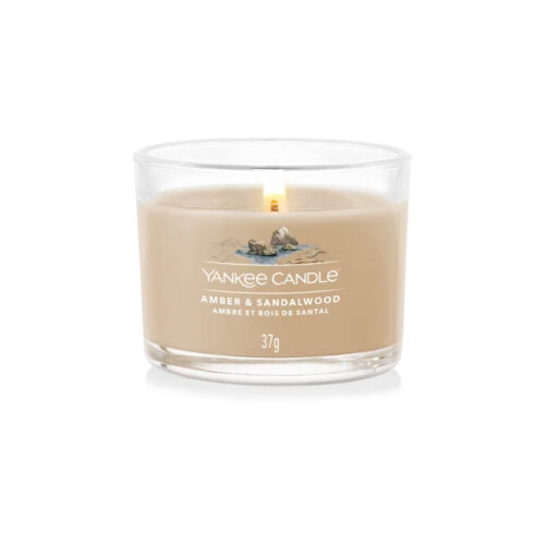 Yankee Candle AMBER & SANDALWOOD Candela votiva - marrone