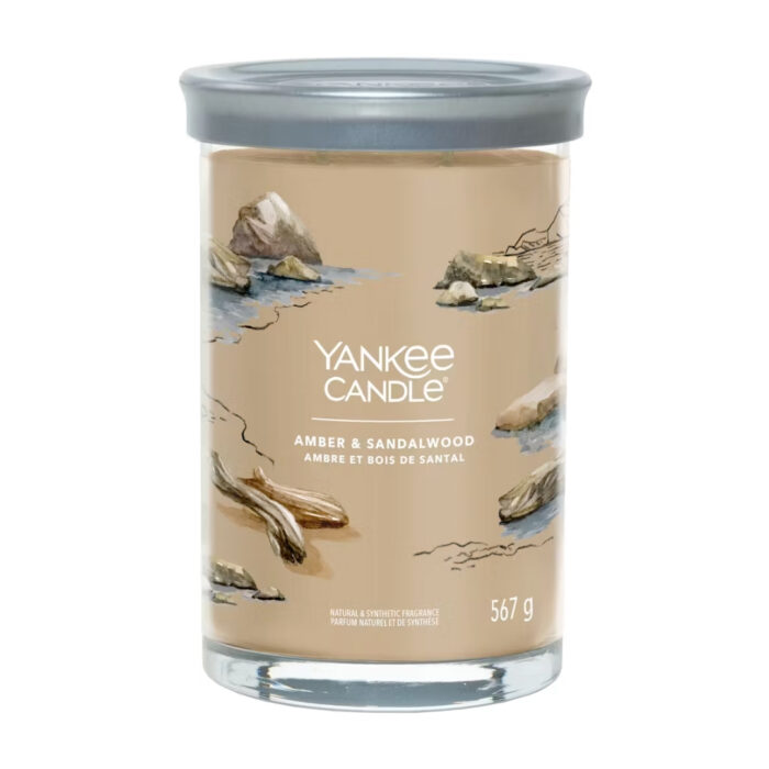 Yankee Candle AMBER & SANDALWOOD Signature large tumbler - marrone