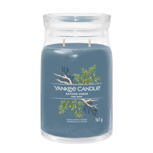 Yankee Candle BAYSIDE CEDAR Signature large jar - blu