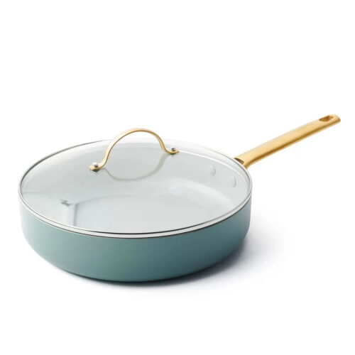 Greenpan PADOVA Padella alta 28cm con coperchio in vetro - sky blue