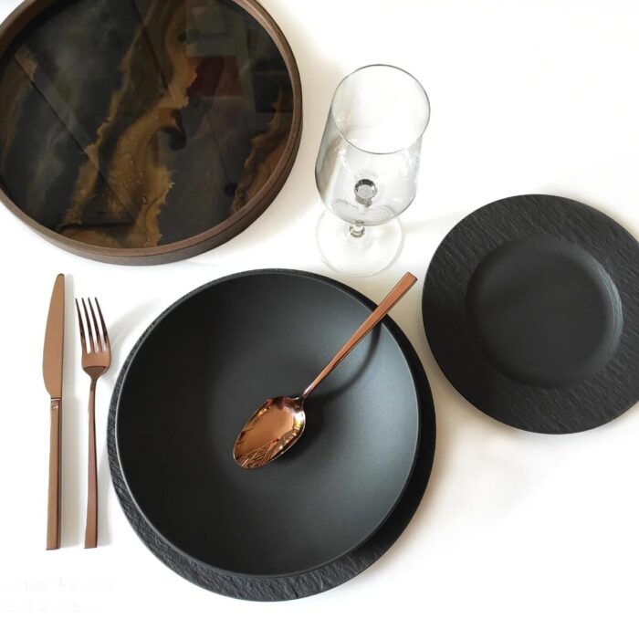 Villeroy & Boch MANUFACTURE ROCK Set piatti x 6 persone, 12 pezzi “standard” - nero