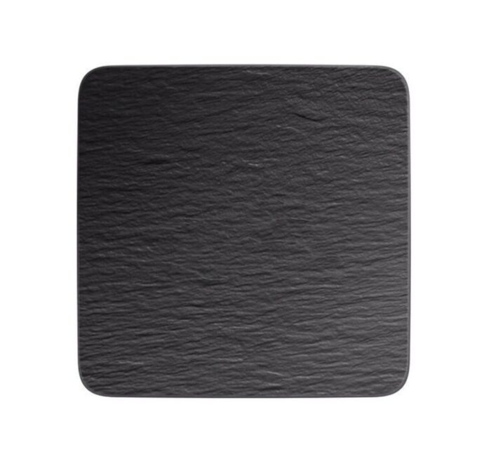 Villeroy & Boch MANUFACTURE ROCK Piatto quadrato gourmet 32,5x32,5cm - nero