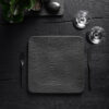 Villeroy & Boch MANUFACTURE ROCK Piatto quadrato gourmet 32,5x32,5cm - nero